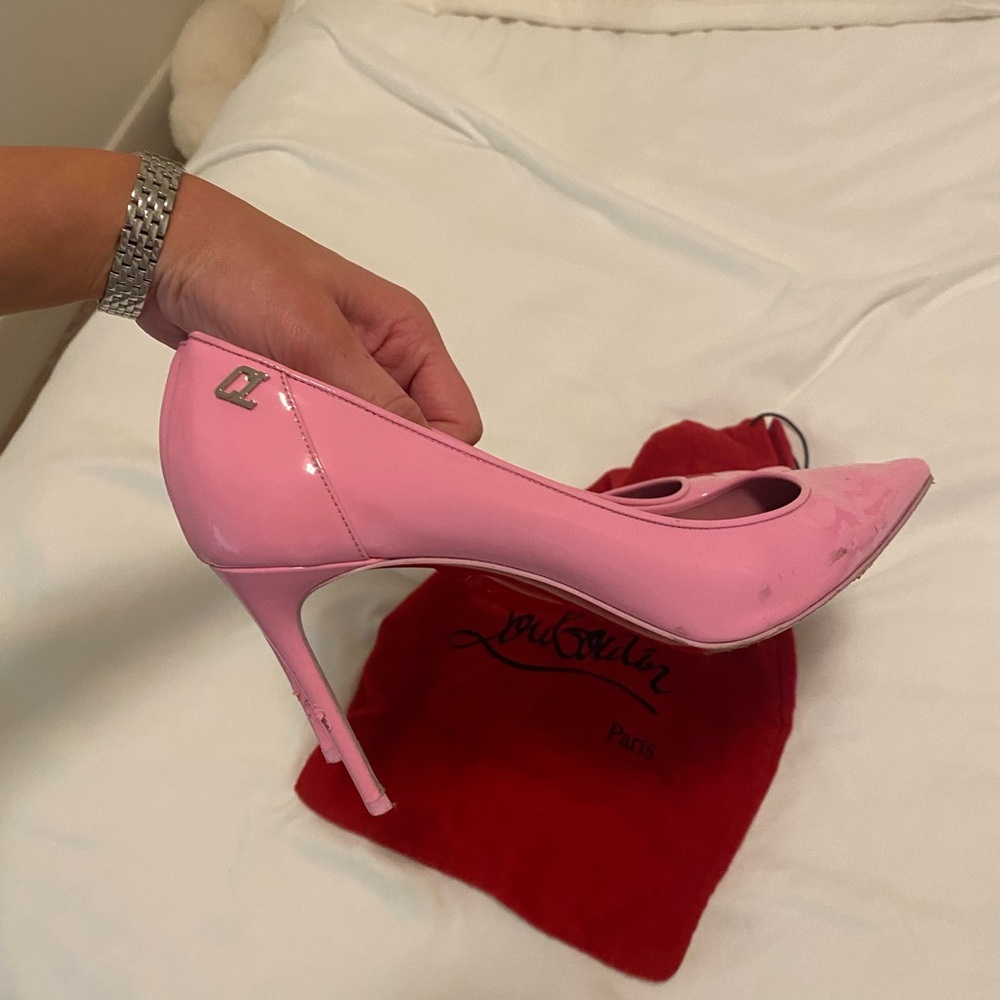 CHRISTIAN LOUBOUTIN SPORTY KATE 85 LEATHER PUMP